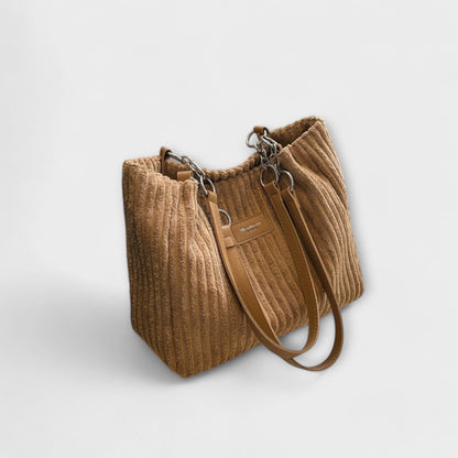 Rita. – Bolso de hombro de pana suave Rita. – Bolso de hombro de pana suave Rita Khaki 