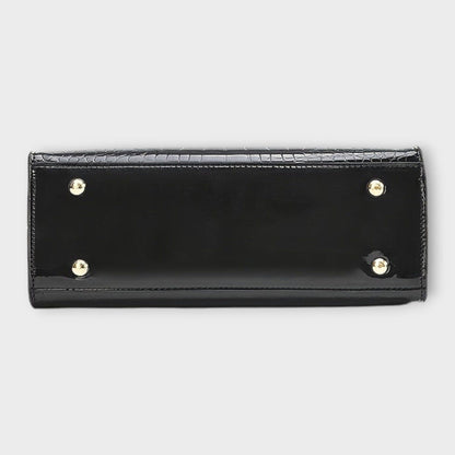 Rita. – Bolso de mano efecto cocodrilo brillante Rita. – Bolso de mano efecto cocodrilo brillante Rita 