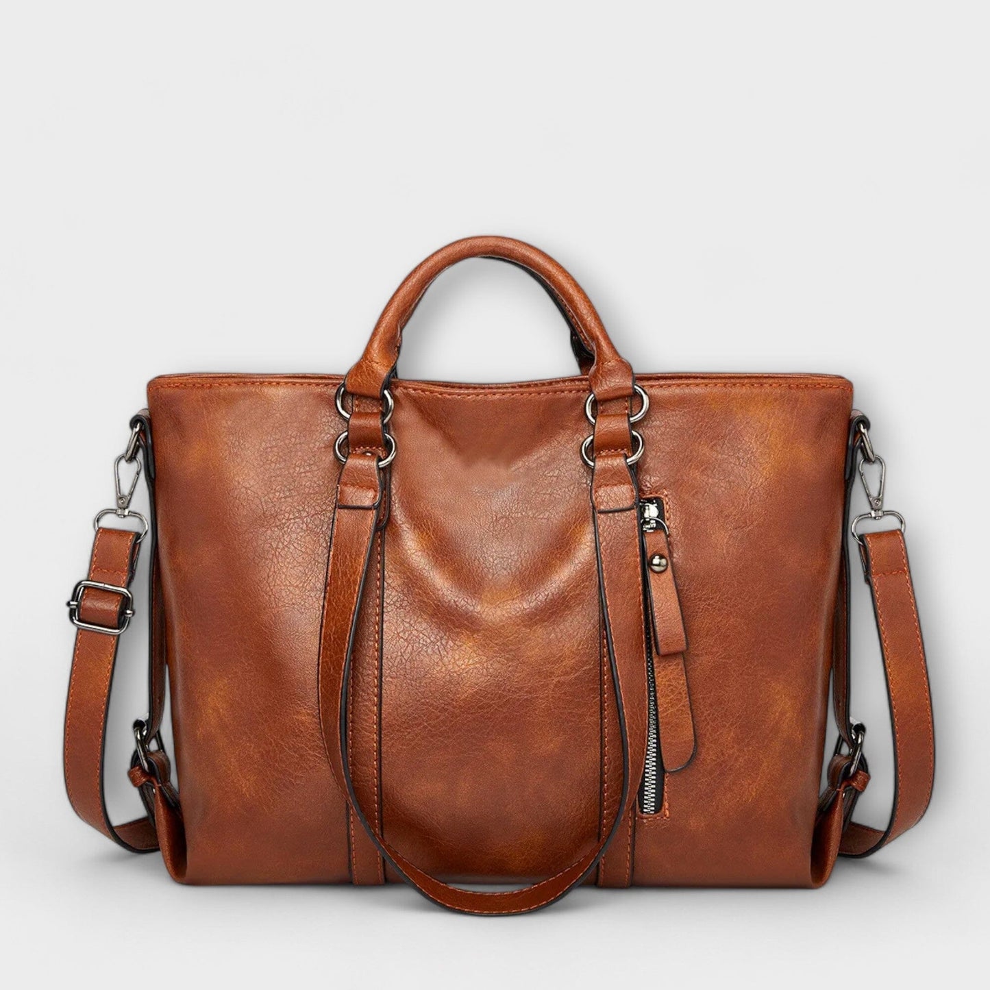 Rita. - Bolso grande de cuero Rita. - Bolso grande de cuero Rita Braun 39cm x 12cm x 27cm 
