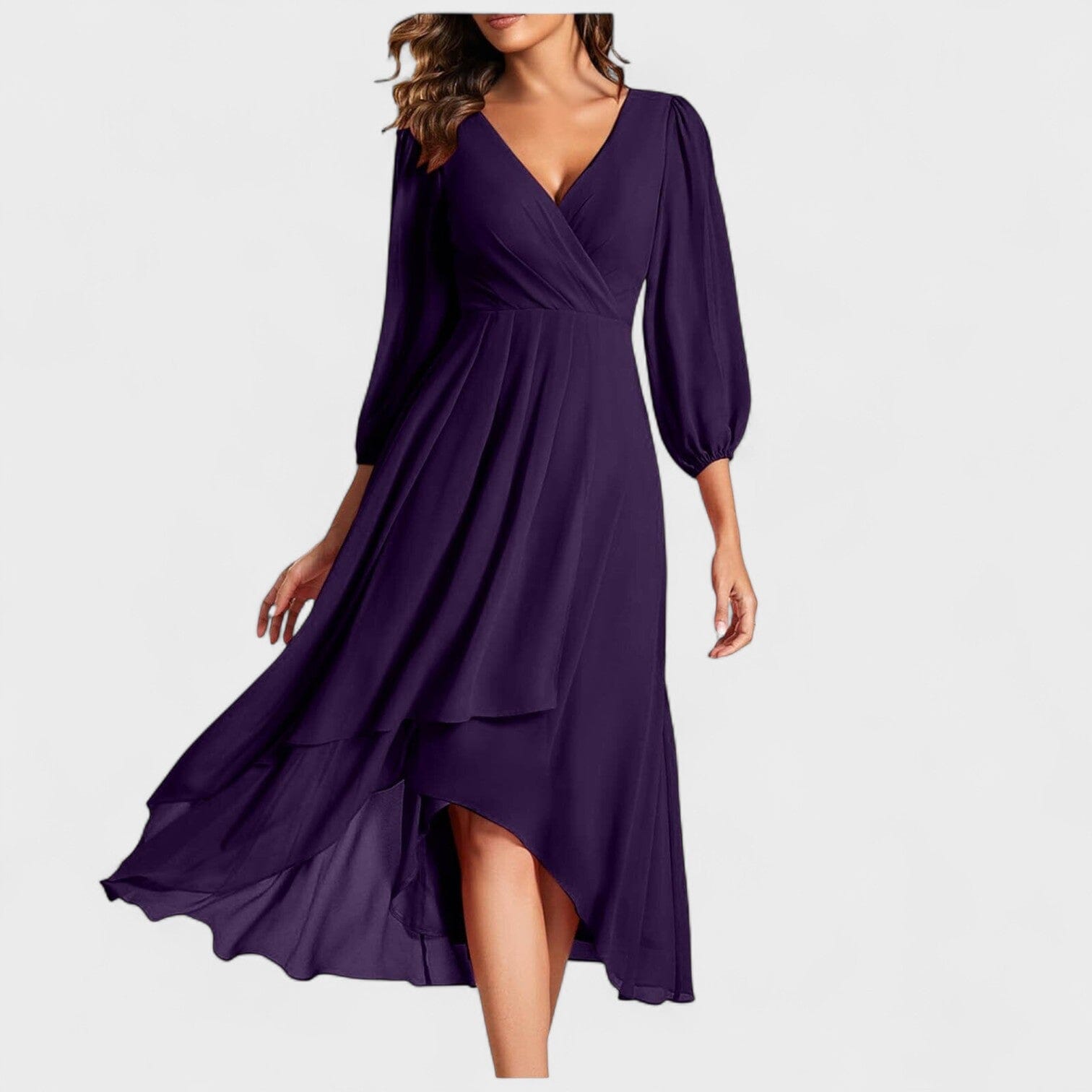 RITABARCELONA – Vestido con escote en V y falda asimétrica RITABARCELONA – Vestido con escote en V y falda asimétrica Rita Marino S 