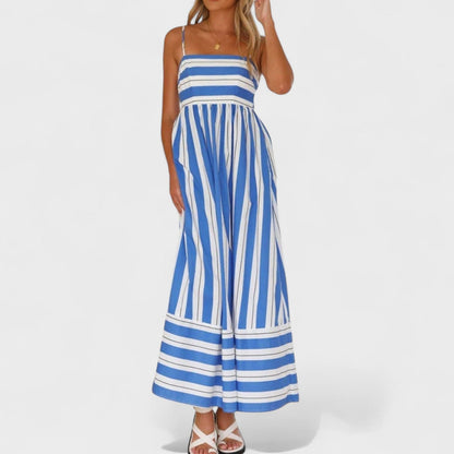 Isabel – Vestido Largo a Rayas