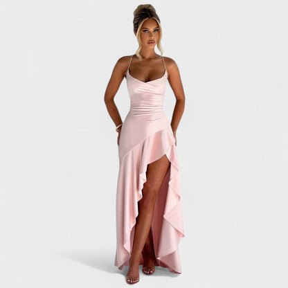 Vestido Maxi Samira Rosa Empolvado