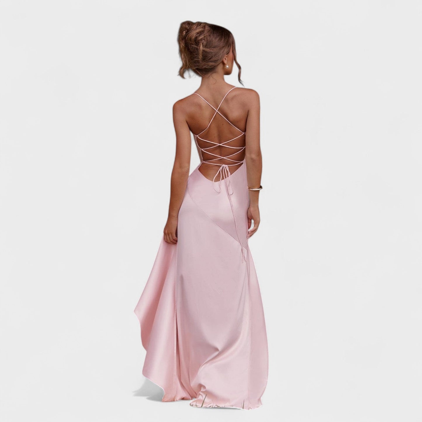 Vestido Maxi Samira Rosa Empolvado
