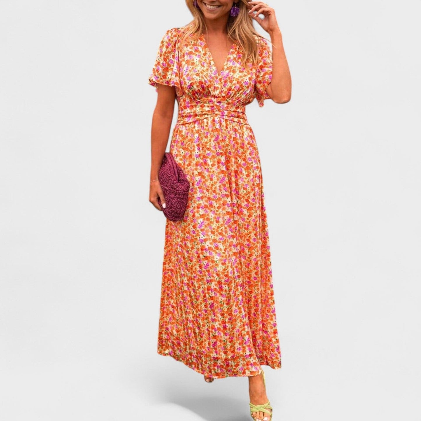 Sandra | Maxi vestido elegante con escote en V Sandra | Maxi vestido elegante con escote en V Rita 