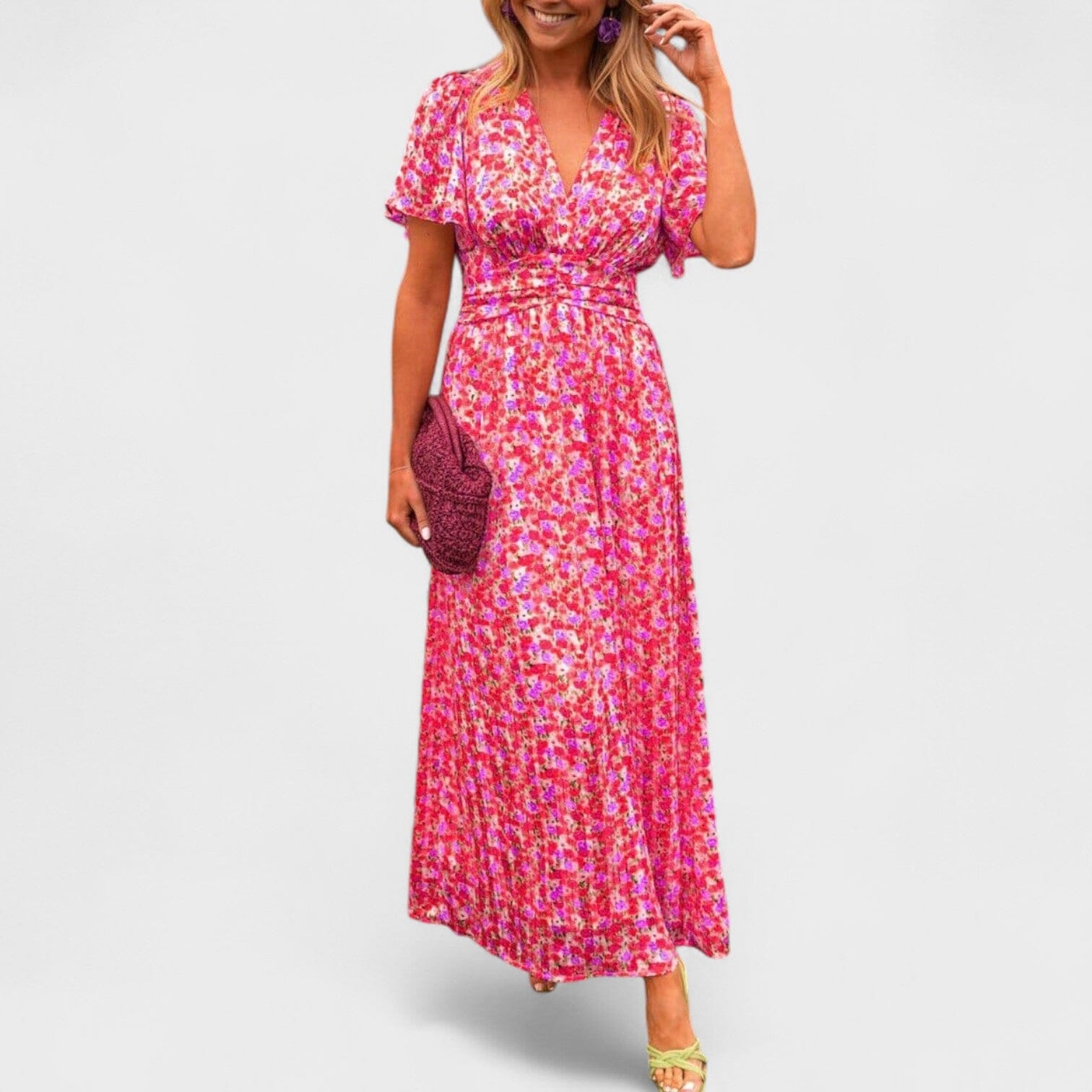 Sandra | Maxi vestido elegante con escote en V Sandra | Maxi vestido elegante con escote en V Rita Rosa S 
