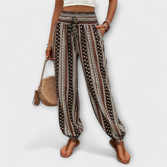 Scarlett – Pantalón con gráfico étnico Scarlett – Pantalón con gráfico étnico A minha loja Braun XS 