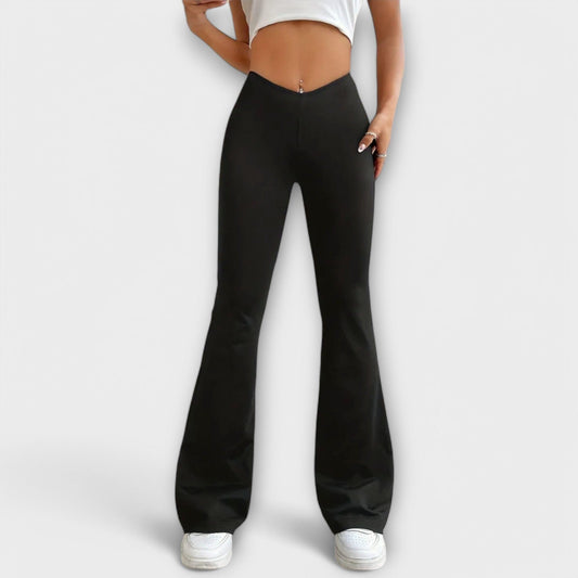 Serena – Pantalón suelto con pierna acampanada Serena – Pantalón suelto con pierna acampanada A minha loja Negro XS 