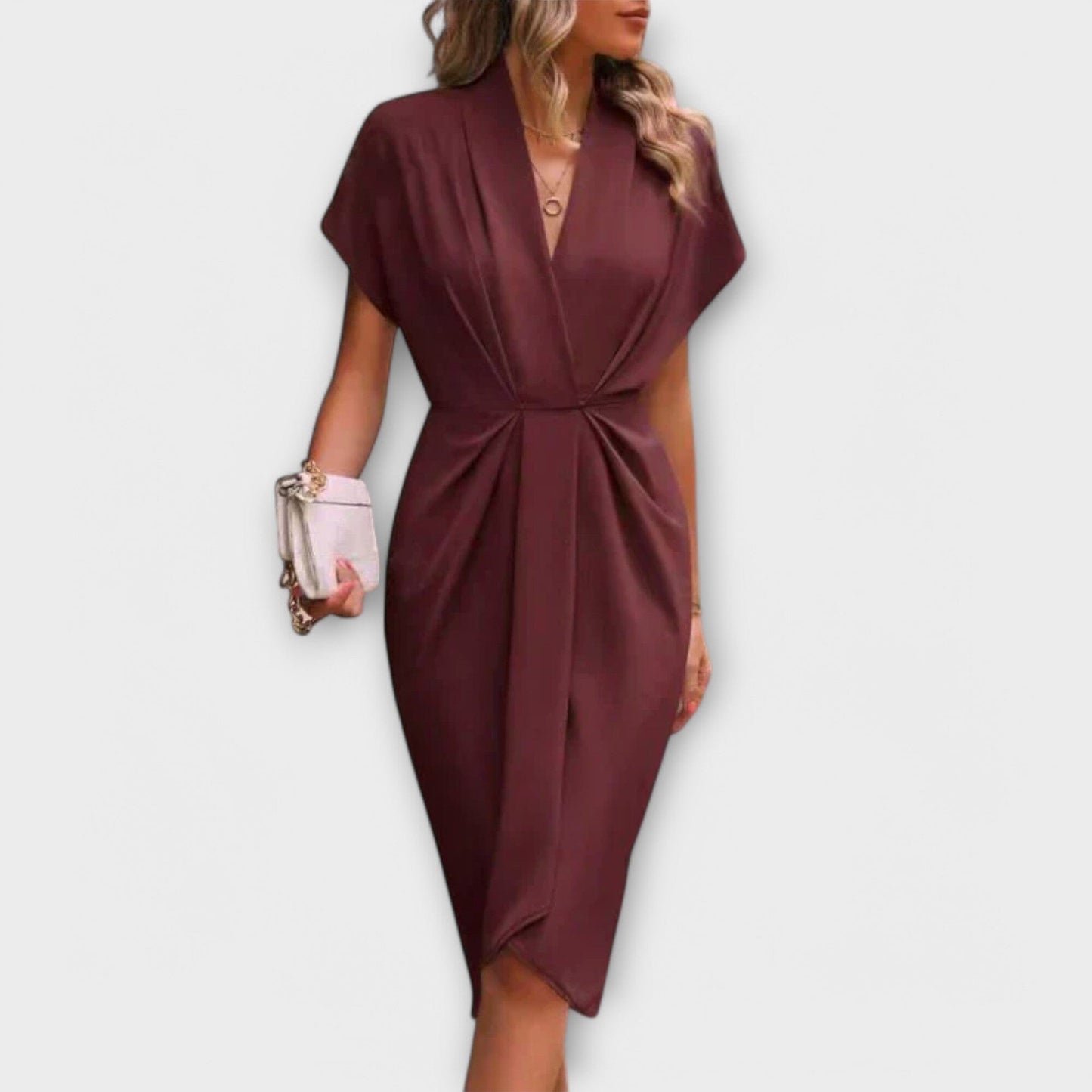 Serena – Vestido midi cruzado Serena – Vestido midi cruzado A minha loja Rotbraun S 