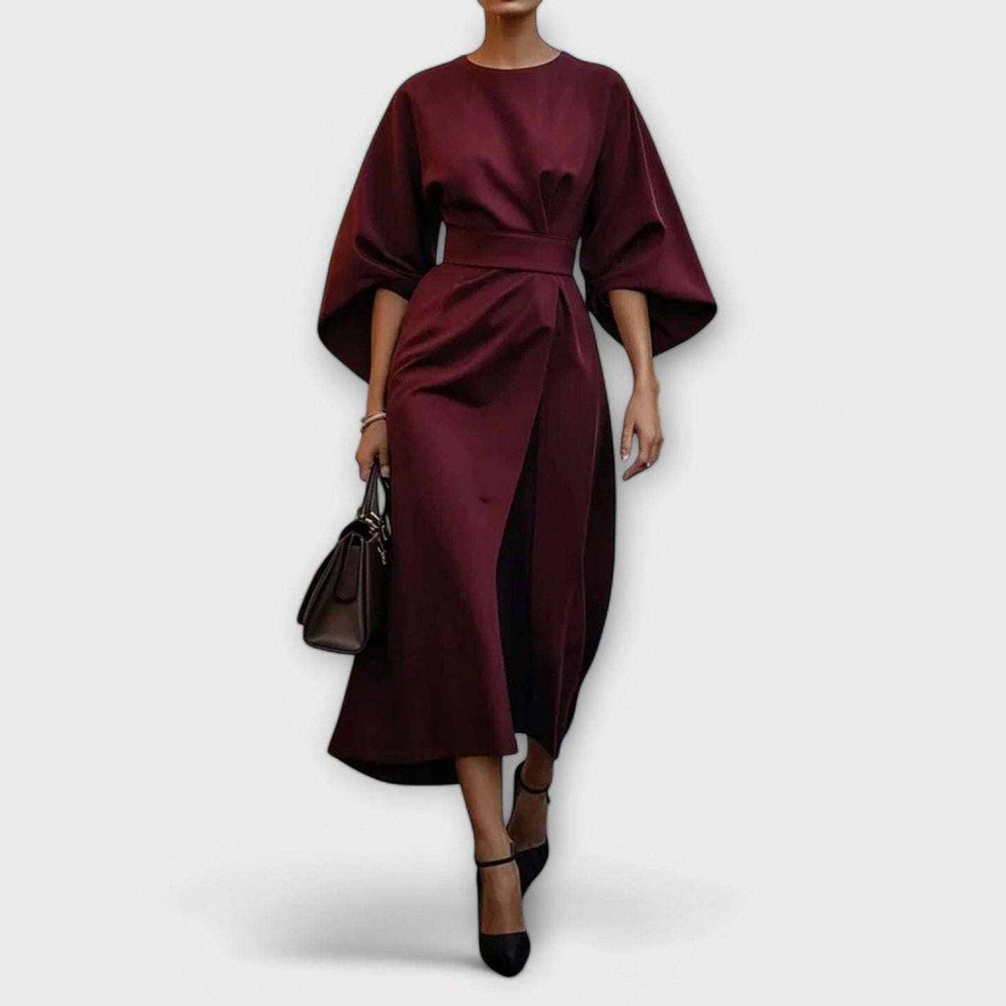 Sonia – Elegante vestido con mangas Sonia – Elegante vestido con mangas A minha loja Bordeaux S 