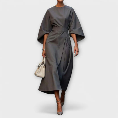 Sonia – Elegante vestido con mangas Sonia – Elegante vestido con mangas A minha loja Grau S 