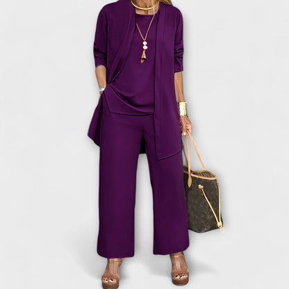 Sophia - Conjunto Casual de Tres Piezas Sophia - Conjunto Casual de Tres Piezas A minha loja Lila S 