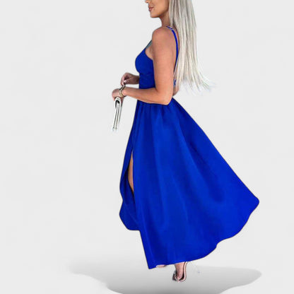 Cielo Divino – Vestido Midi con Abertura Frontal