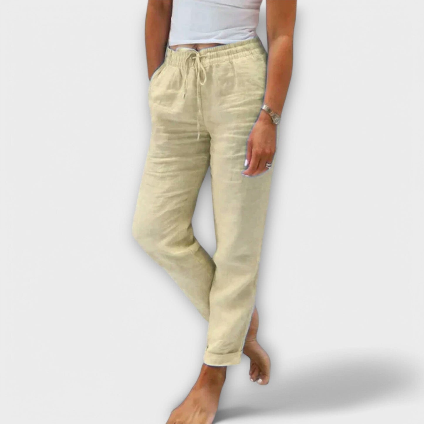 Stacy – Pantalón de lino ligero Stacy – Pantalón de lino ligero A minha loja Beige XS 