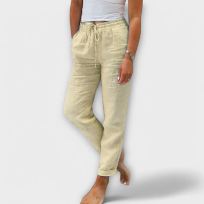 Stacy – Pantalón de lino ligero Stacy – Pantalón de lino ligero A minha loja Beige XS 