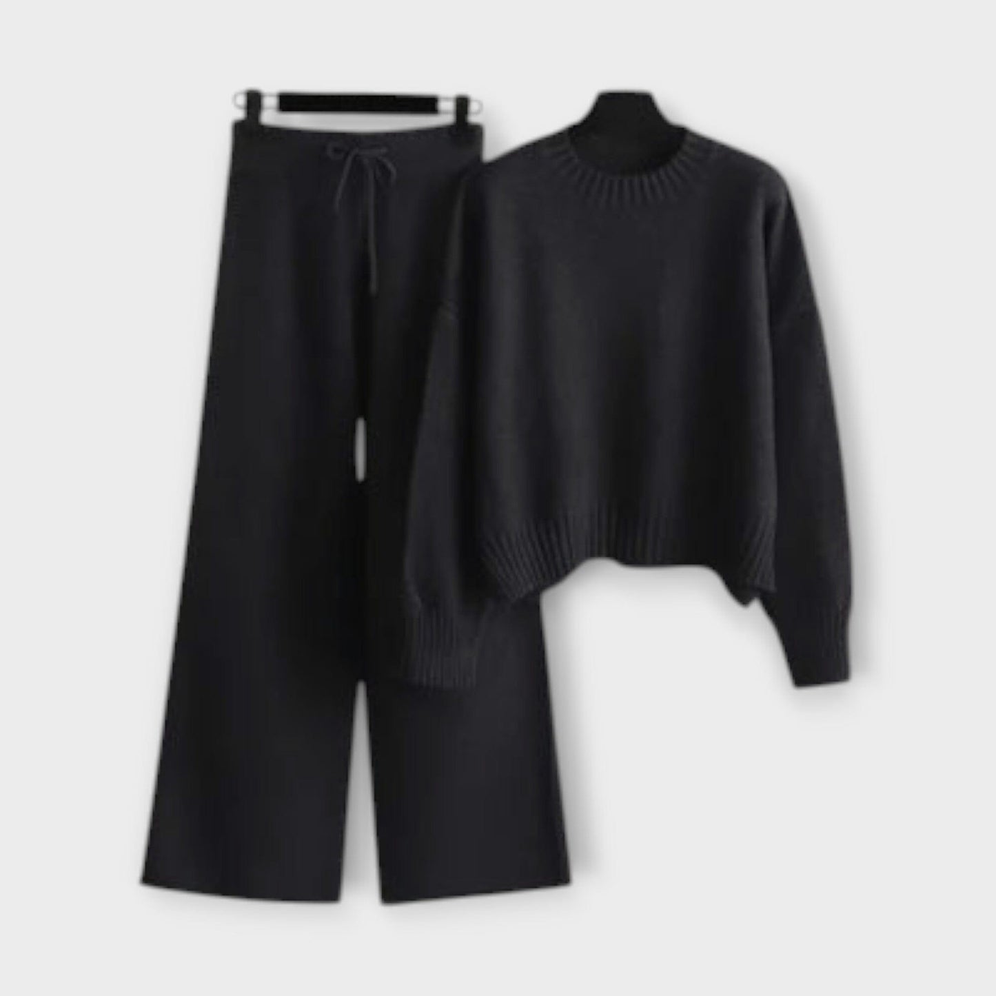 Stella - Conjunto Casual de Bordado Stella - Conjunto Casual de Bordado A minha loja Negro Einheitsgröße (S-2XL) 