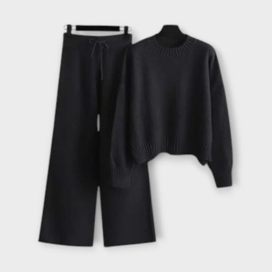 Stella - Conjunto Casual de Bordado Stella - Conjunto Casual de Bordado A minha loja Negro Einheitsgröße (S-2XL) 