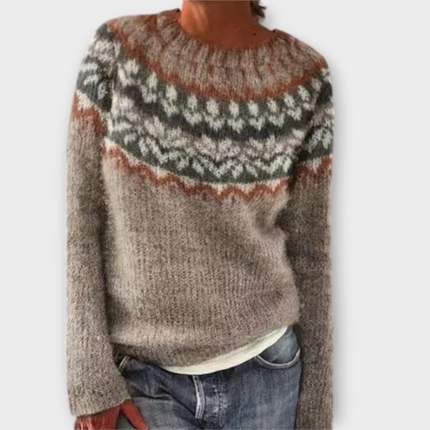 Suéter de Punto Vintage para Mujer Suéter de Punto Vintage para Mujer A minha loja Braun XS 