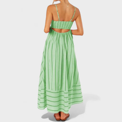 Isabel – Vestido Largo a Rayas