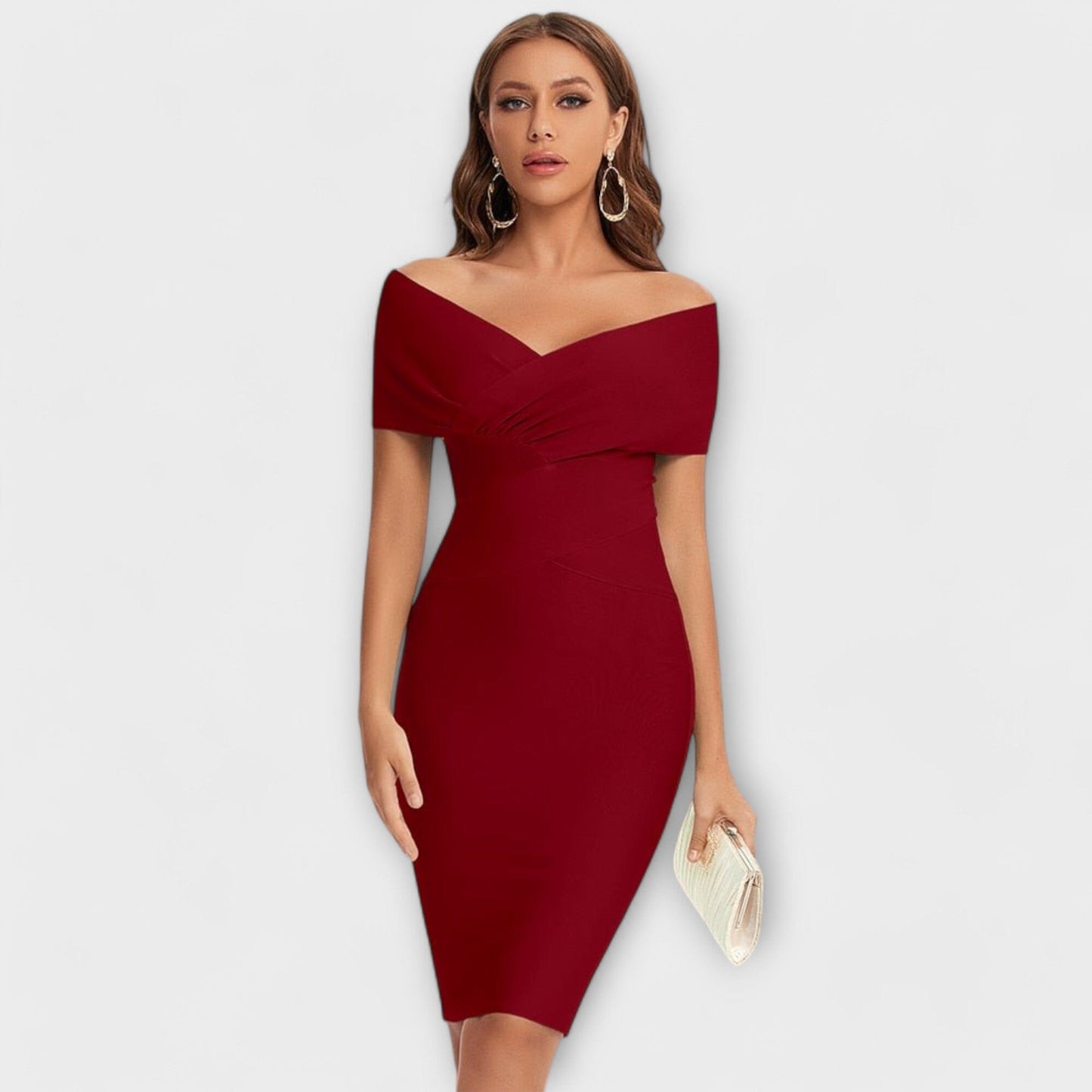 Vestido elegante con escote en V Vestido elegante con escote en V A minha loja 