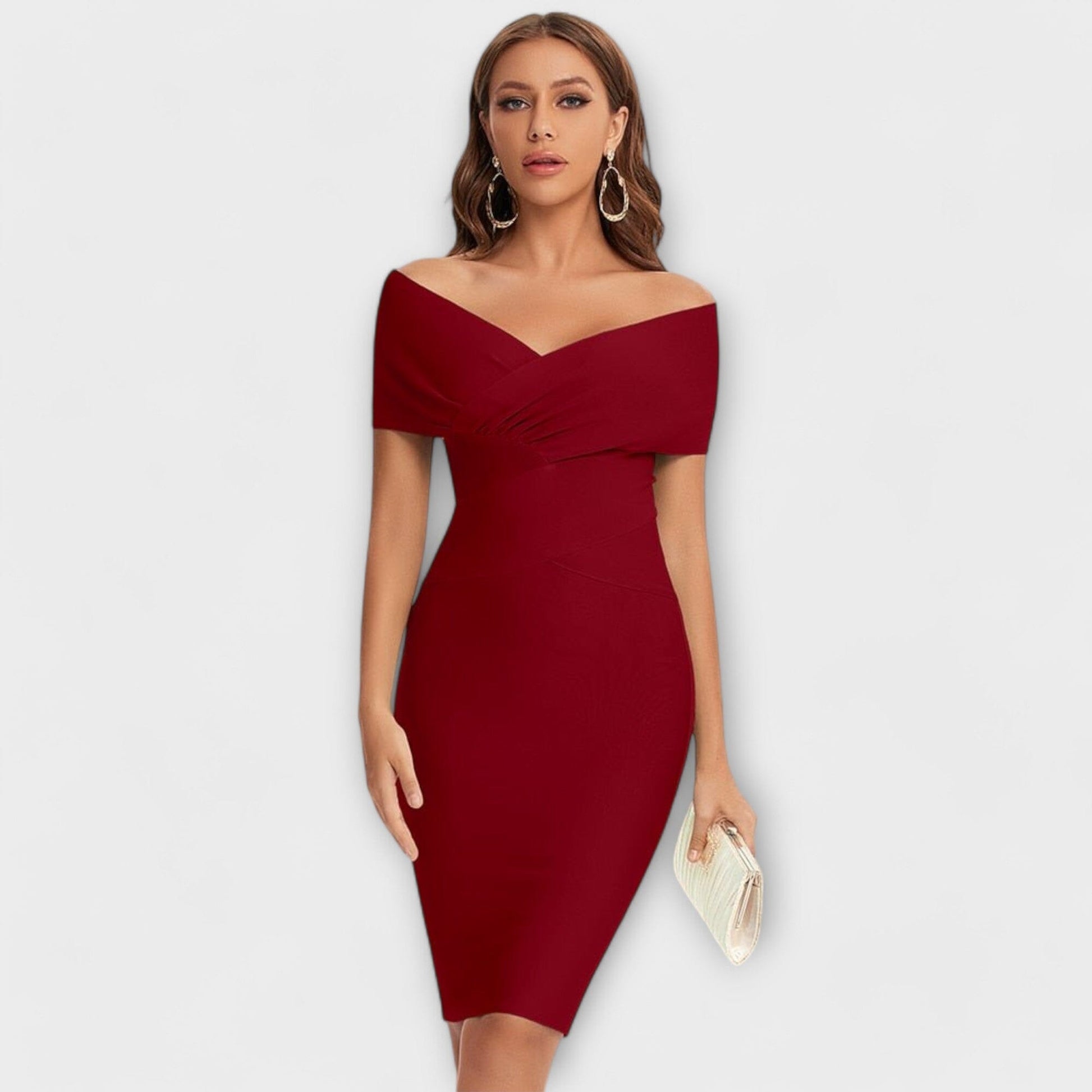 Vestido elegante con escote en V Vestido elegante con escote en V A minha loja 