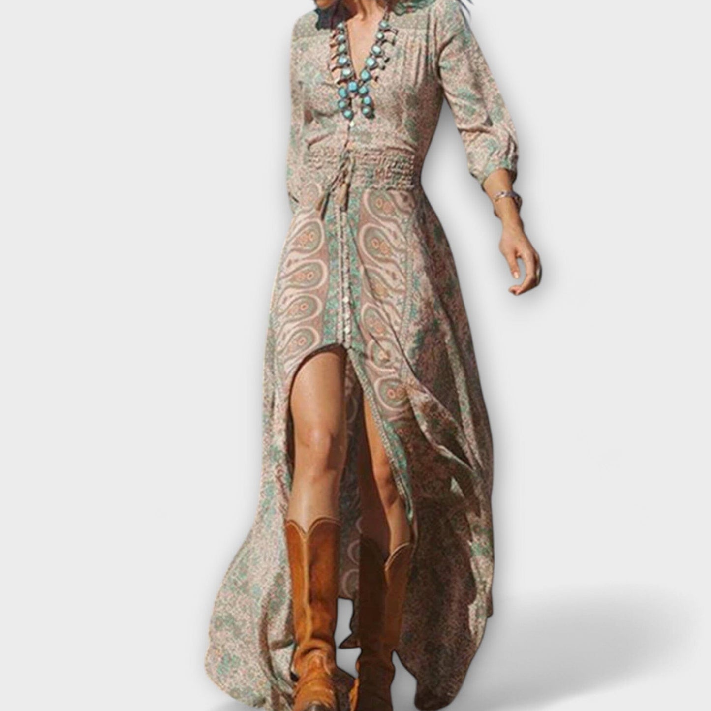 Vestido largo bohemio casual Vestido largo bohemio casual A minha loja 