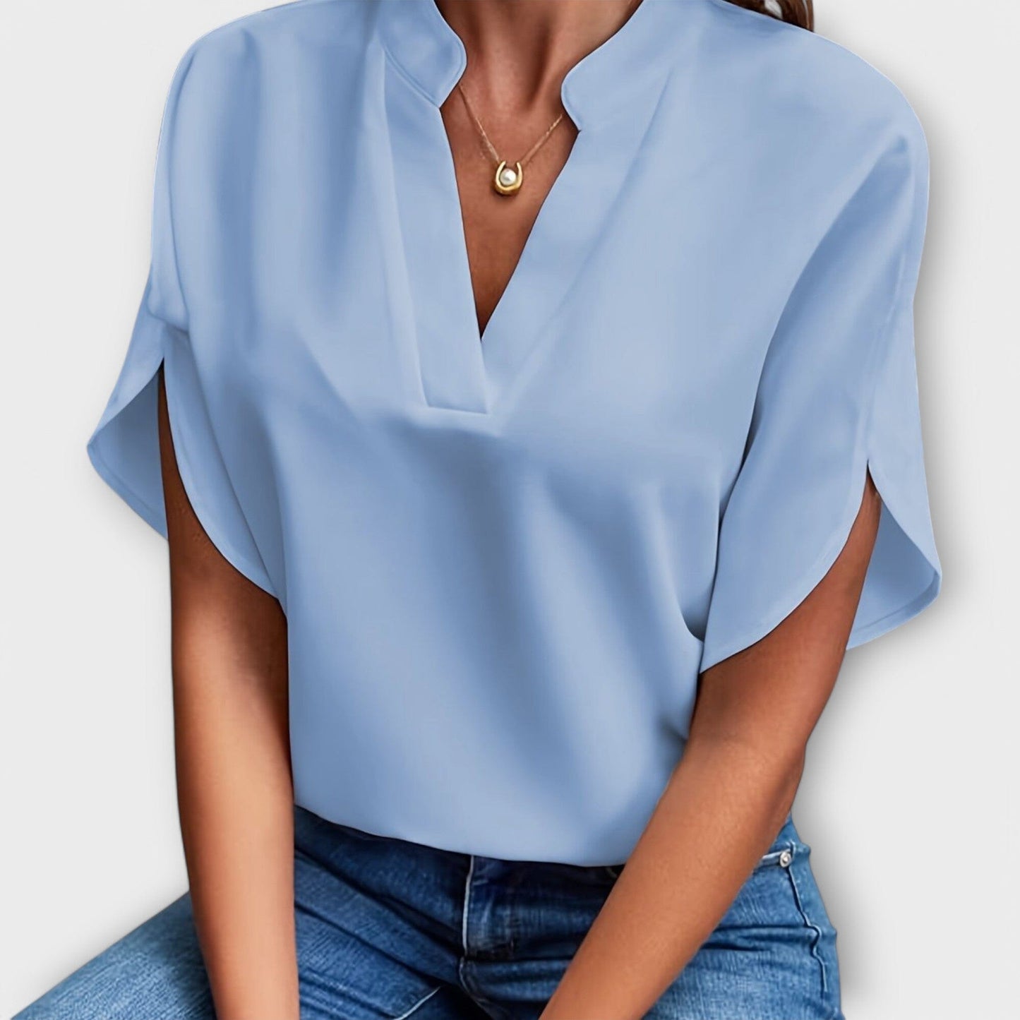 Vivi - Elegante y Ligera Blusa para Mujer Vivi - Elegante y Ligera Blusa para Mujer A minha loja Azul S 
