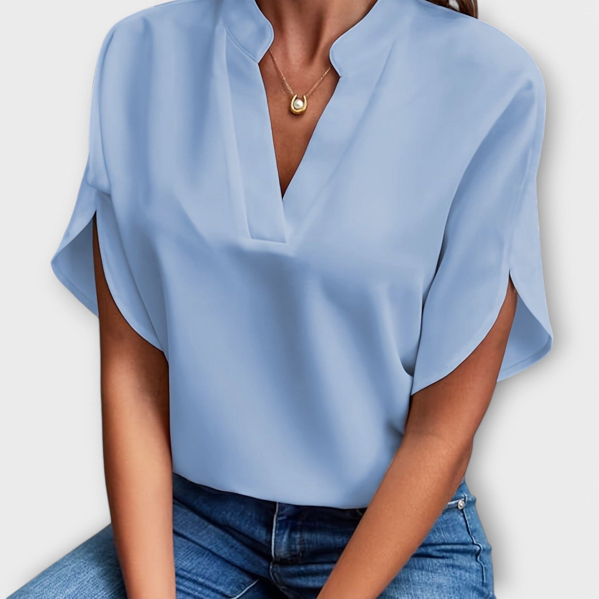 Vivi - Elegante y Ligera Blusa para Mujer Vivi - Elegante y Ligera Blusa para Mujer A minha loja Azul S 