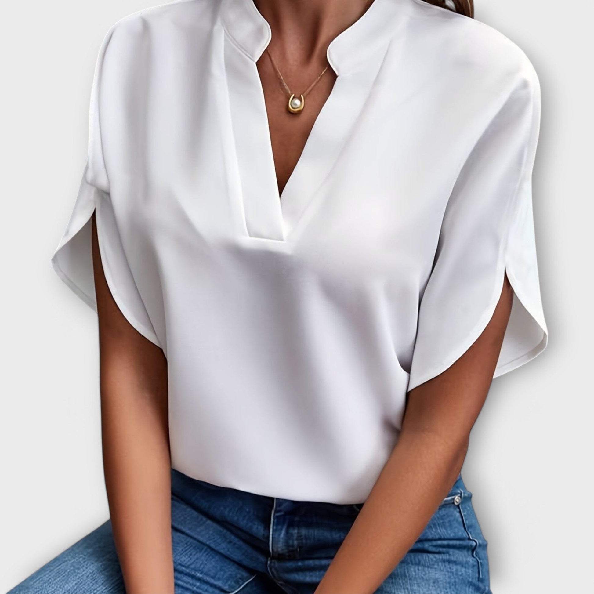 Vivi - Elegante y Ligera Blusa para Mujer Vivi - Elegante y Ligera Blusa para Mujer A minha loja Blanco S 