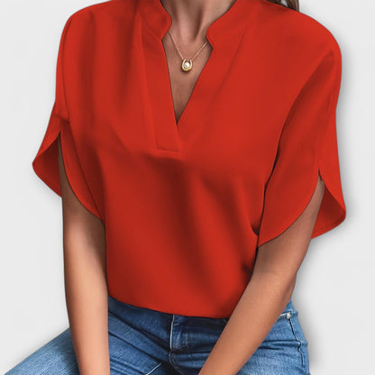 Vivi - Elegante y Ligera Blusa para Mujer Vivi - Elegante y Ligera Blusa para Mujer A minha loja Rojo S 