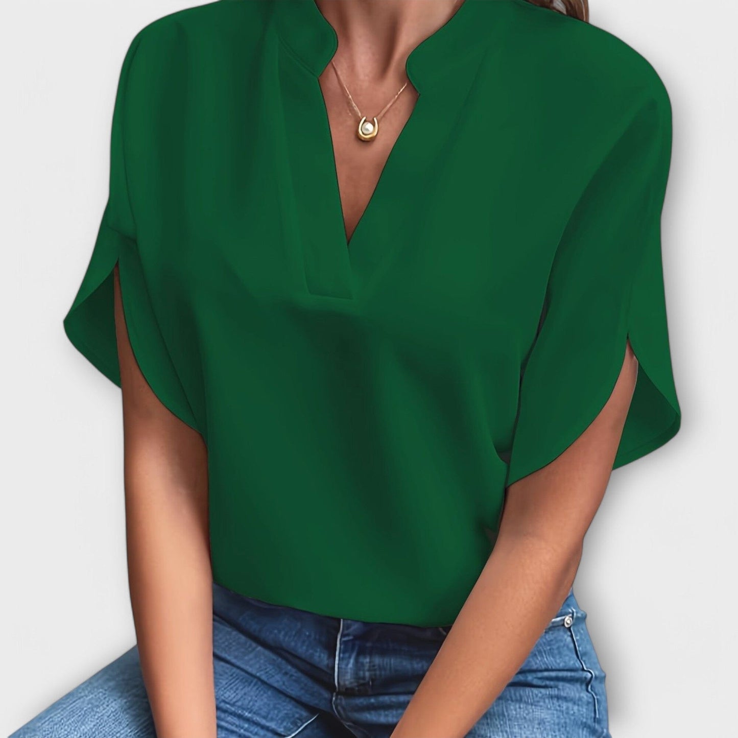 Vivi - Elegante y Ligera Blusa para Mujer Vivi - Elegante y Ligera Blusa para Mujer A minha loja Verde S 