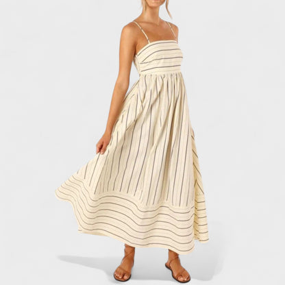 Isabel – Vestido Largo a Rayas