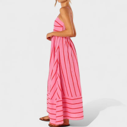 Isabel – Vestido Largo a Rayas
