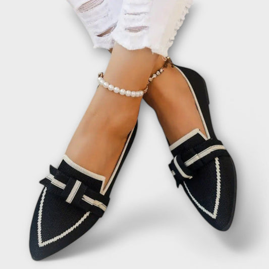 Zapatos planos para mujer con diseño anudado Zapatos planos para mujer con diseño anudado A minha loja Negro 35.5 
